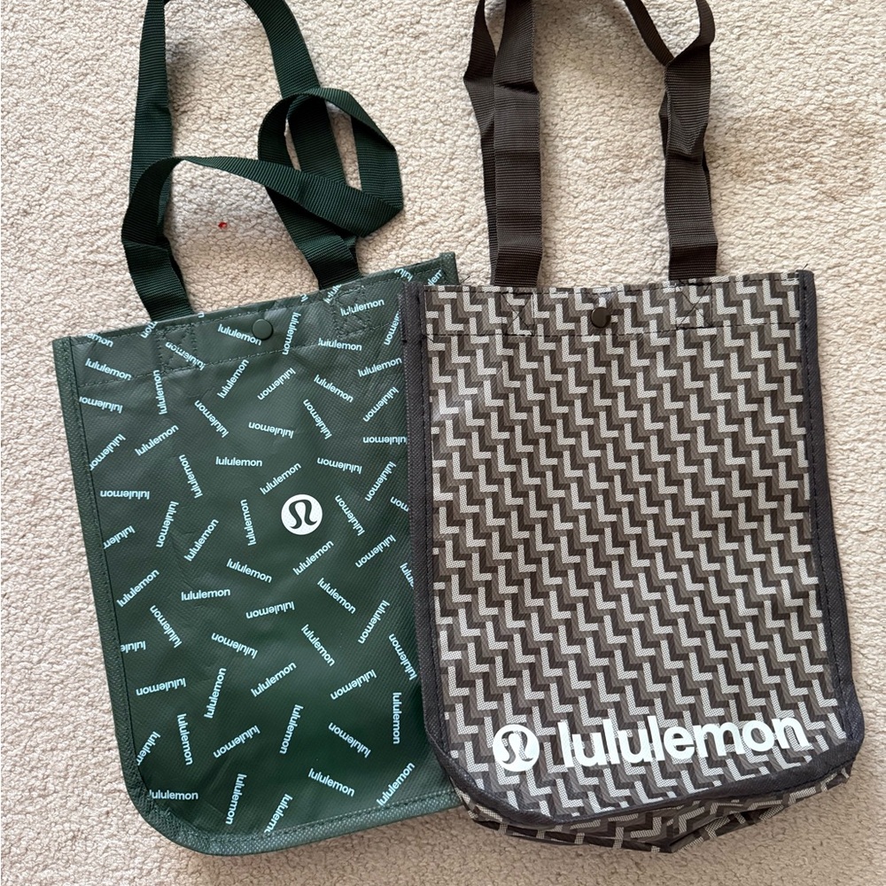 Set of 2 Small lululemon athletica Green and Black Tote Duo